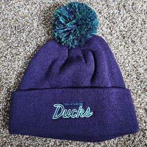 Zephyr NHL Anaheim Purple and Teal Tuuk/Ball Top Style Winter Hat
